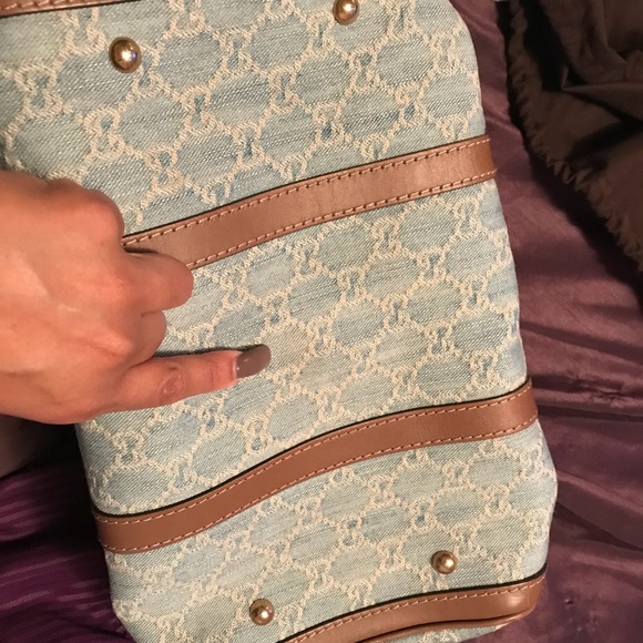 Authentic Gucci Denim Boston Bag ๐ EUC! - Picture 6 of 7